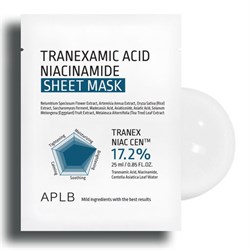 APLB Тканевая маска с транексамовой кислотой и ниацинамидом Tranexamic Acid Niacinamide Sheet Mask (25 мл) Knijz-CJi3FHhNB4NQG5Y0 - фото 19964