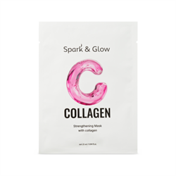 Spark&Glow Маска тканевая для лица с коллагеном - Strengthening mask with collagen, 25мл 2U-KCVeQhMbthYk9a4iH32