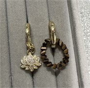 Серьги-Конго с шоколадным гематитом и подвеской лотос с фианитами Ceqcniy0gkGSknHp4QuBn1