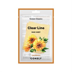 Consly Тканевая маска балансирующая с экстрактом календулы Clear Line Korean Classics Calendula Mask Sheet (25 мл) 10GQa2NZj7h0Vhr7QkKgg1