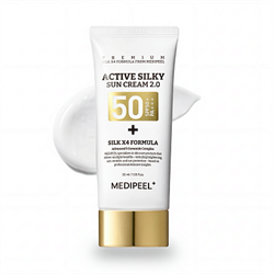 MEDIPEEL Солнцезащитный крем с пептидами и шёлком, Active silky sun cream SPF50+ PA+++ 5v-VzUFugHisLDKXMM99X3